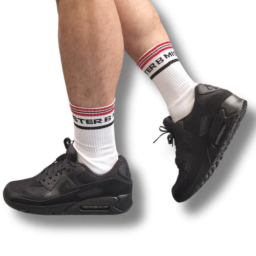 Chaussettes Fist Pig Blanc-Rouge