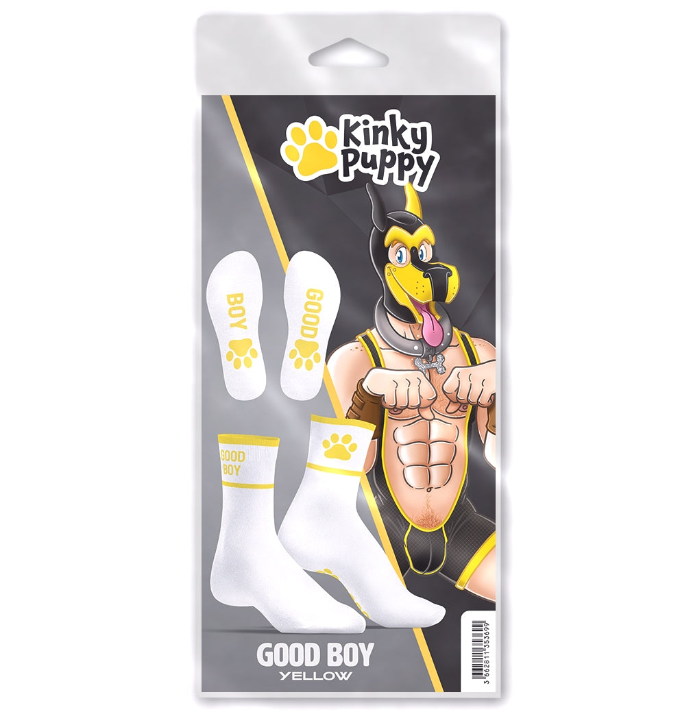 Chaussettes Good Boy Blanc-Jaune