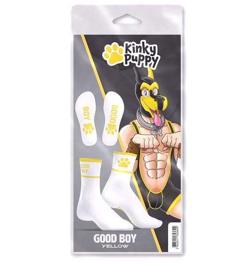 Chaussettes Good Boy Blanc-Jaune