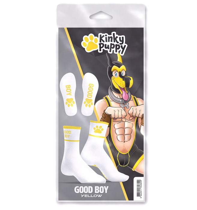 Chaussettes Good Boy Blanc-Jaune