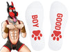 Chaussettes Good Boy Blanc-Rouge