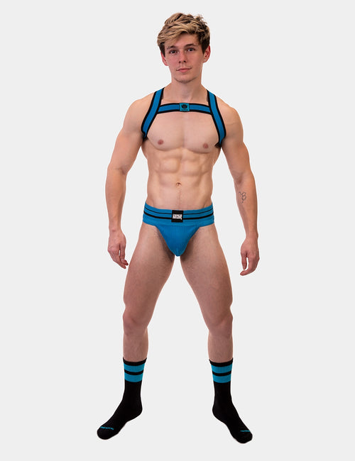 Chaussettes Gym Socks Noir-Bleu fluo
