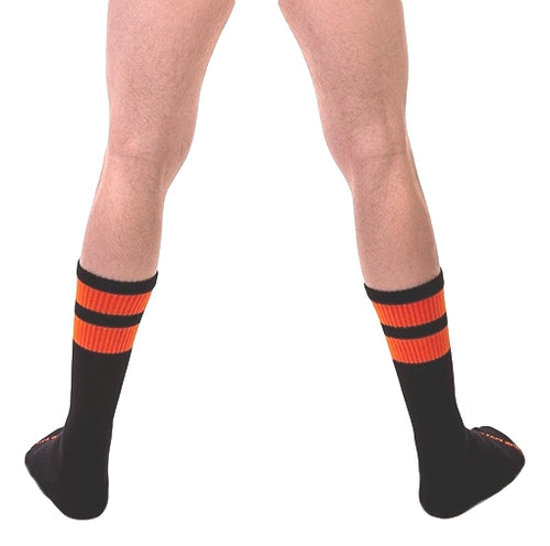 Chaussettes Gym Socks Noir-Orange fluo