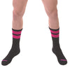 Chaussettes Gym Socks Noir-Rose fluo