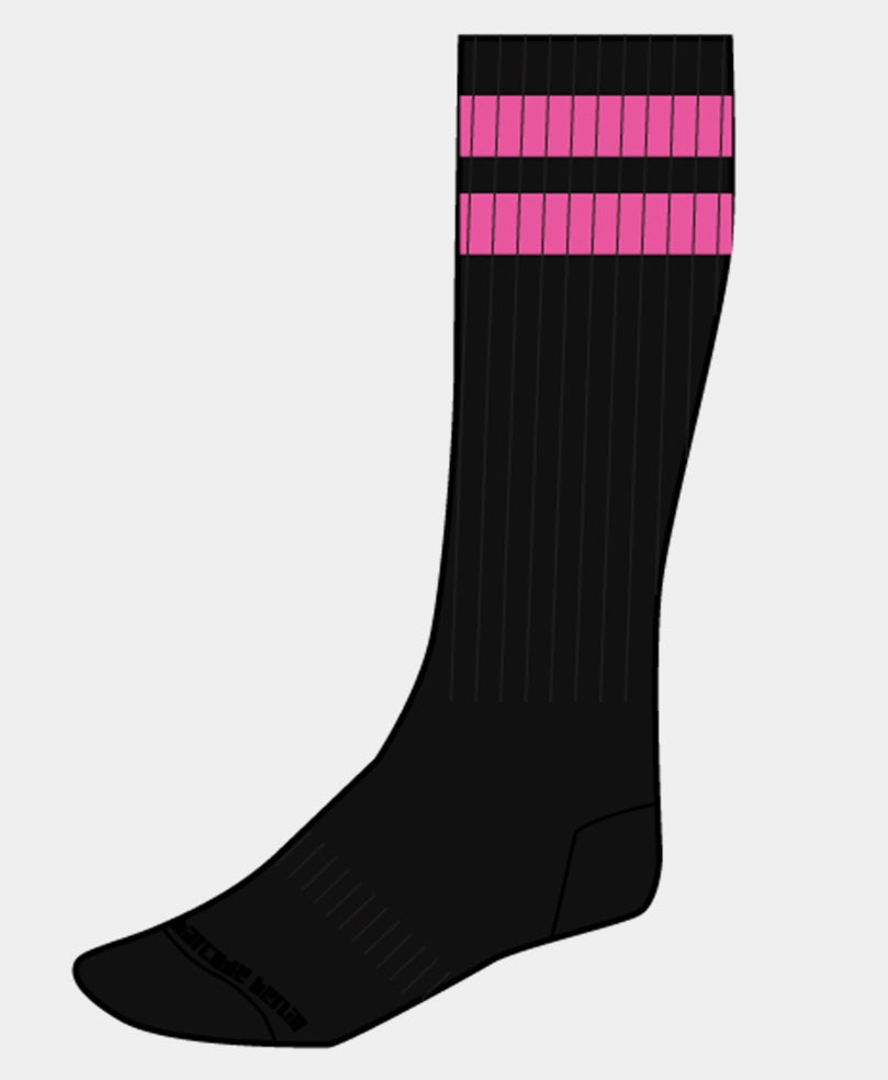 Chaussettes Gym Socks Noir-Rose fluo