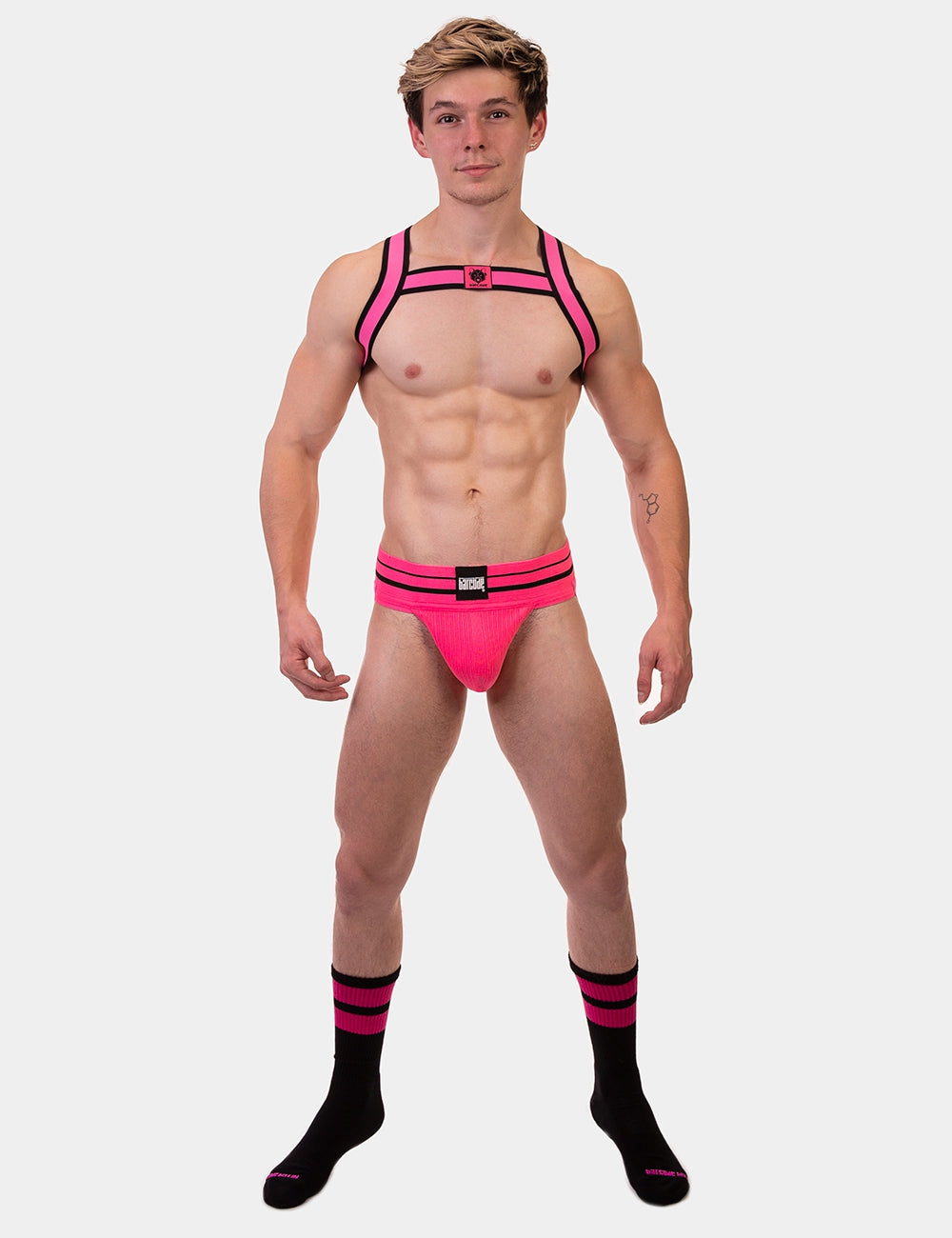 Chaussettes Gym Socks Noir-Rose fluo