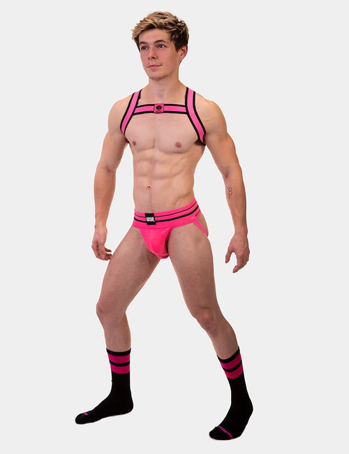 Chaussettes Gym Socks Noir-Rose fluo