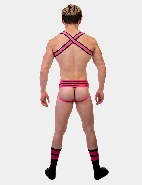 Chaussettes Gym Socks Noir-Rose fluo
