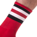 Chaussettes Half Socks Stripes Rouge Noir Blanc