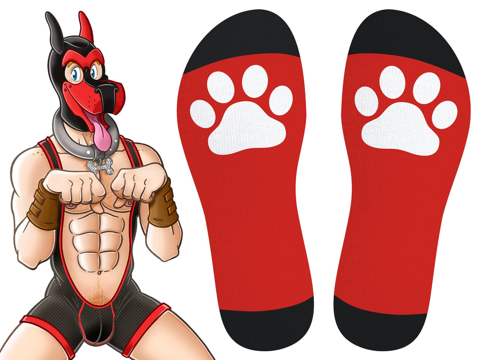 Chaussettes hautes Big Good Boy Rouges