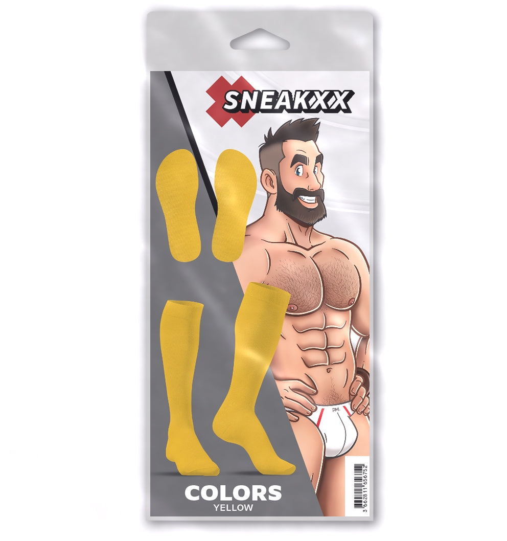 Chaussettes Hautes COLORS SneakXX Jaunes