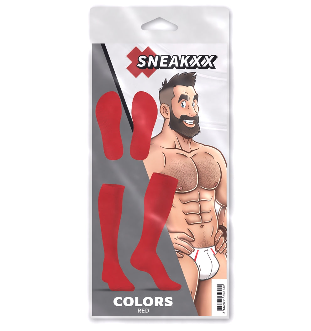 Chaussettes Hautes COLORS SneakXX Rouges
