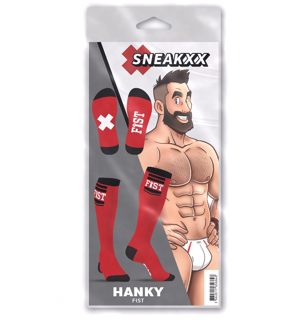 Chaussettes Hautes HANKY FIST SneakXX Rouge