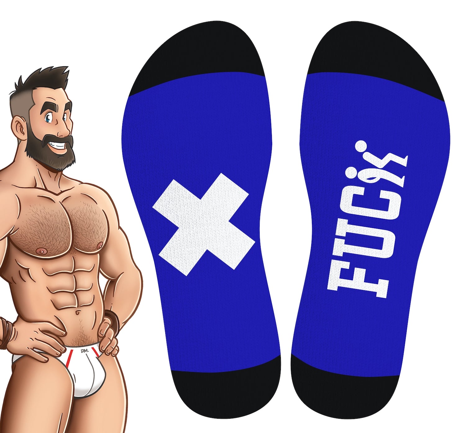 Chaussettes Hautes HANKY FUCK SneakXX Bleues
