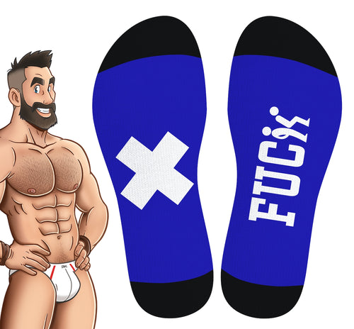 Chaussettes Hautes HANKY FUCK SneakXX Bleues