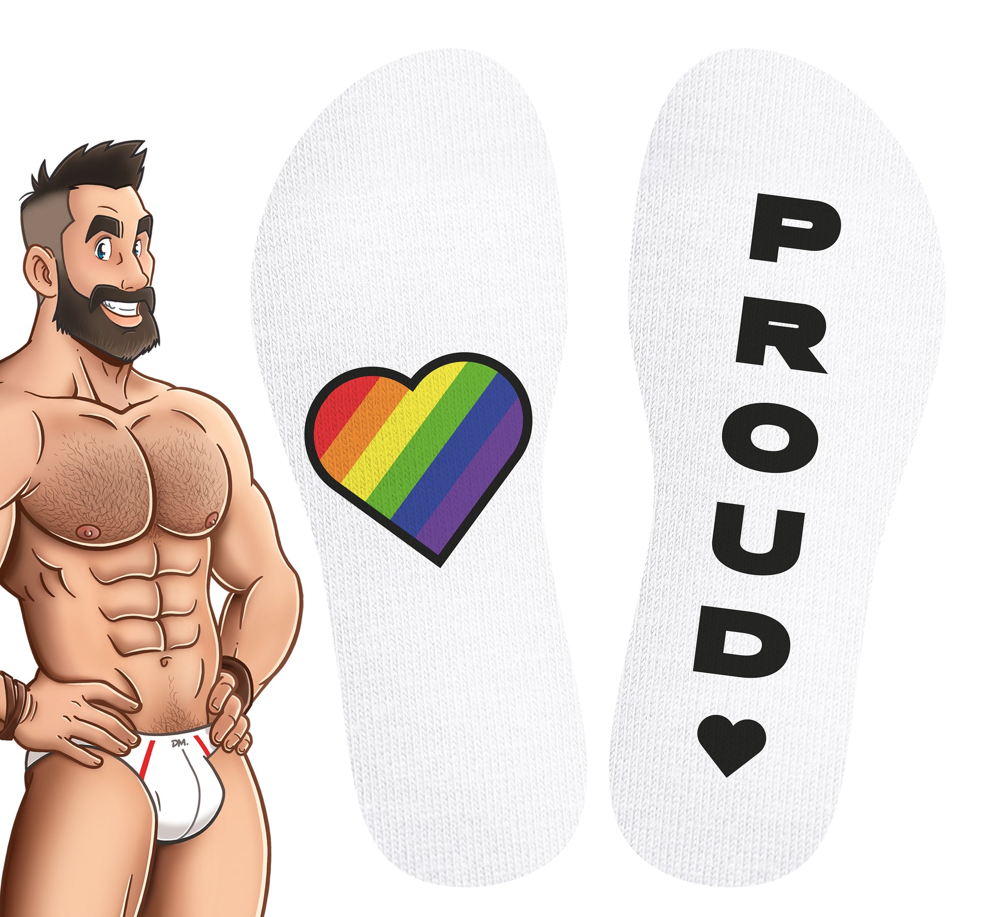 Chaussettes hautes Pride Proud Blanches