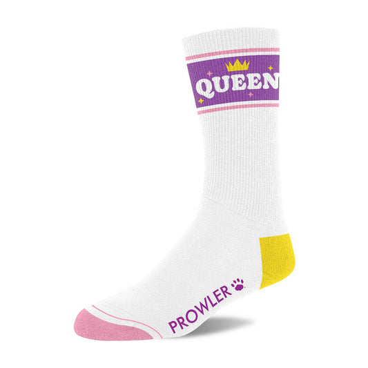 Chaussettes Queen Blanc-Violet-Jaune