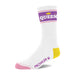 Chaussettes Queen Blanc-Violet-Jaune