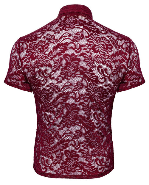 Chemise en dentelle Kalispa Bordeaux