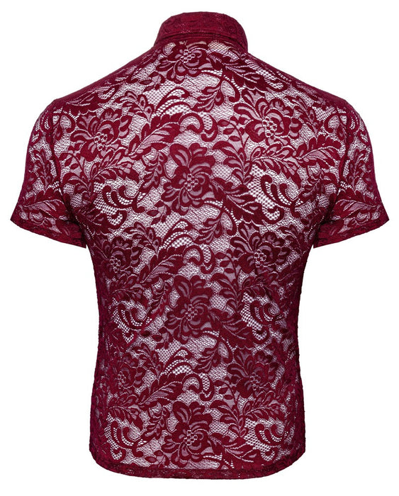 Chemise en dentelle Kalispa Bordeaux