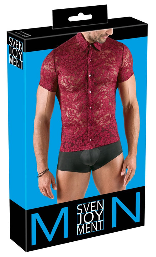Chemise en dentelle Kalispa Bordeaux