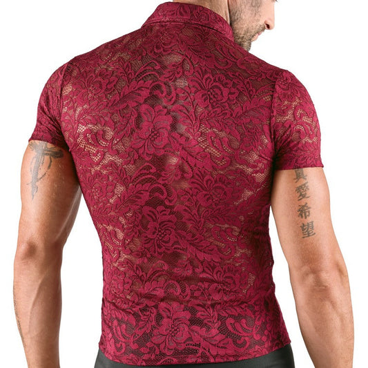 Chemise en dentelle Kalispa Bordeaux