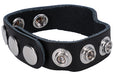 Cockring ajustable en cuir The Leather 5 Snap Noir