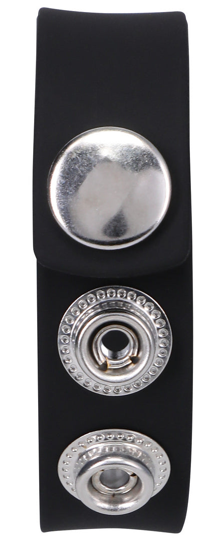Cockring ajustable en silicone The Silicone 3 Snap Noir