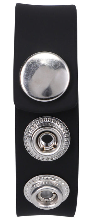 Cockring ajustable en silicone The Silicone 3 Snap Noir