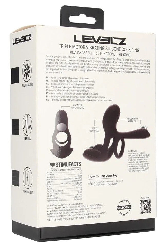 Cockring avec étui vibrant Vibracock 10 Vibrations
