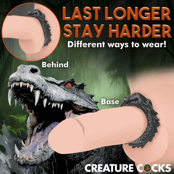 Cockring Black Caiman Noir
