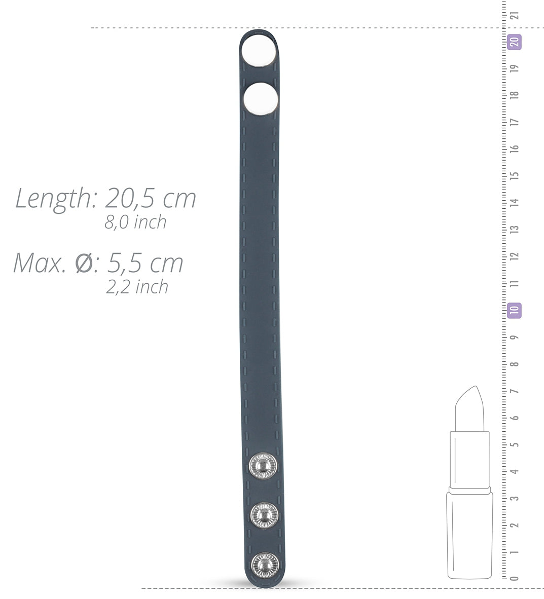 Cockring Cock Strap 15mm Noir