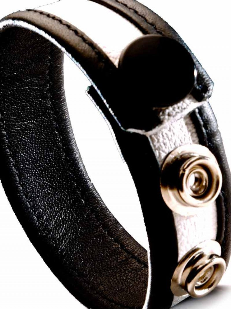 Cockring Cuir Blanc