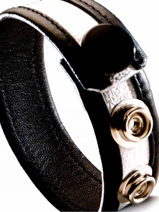 Cockring Cuir Blanc