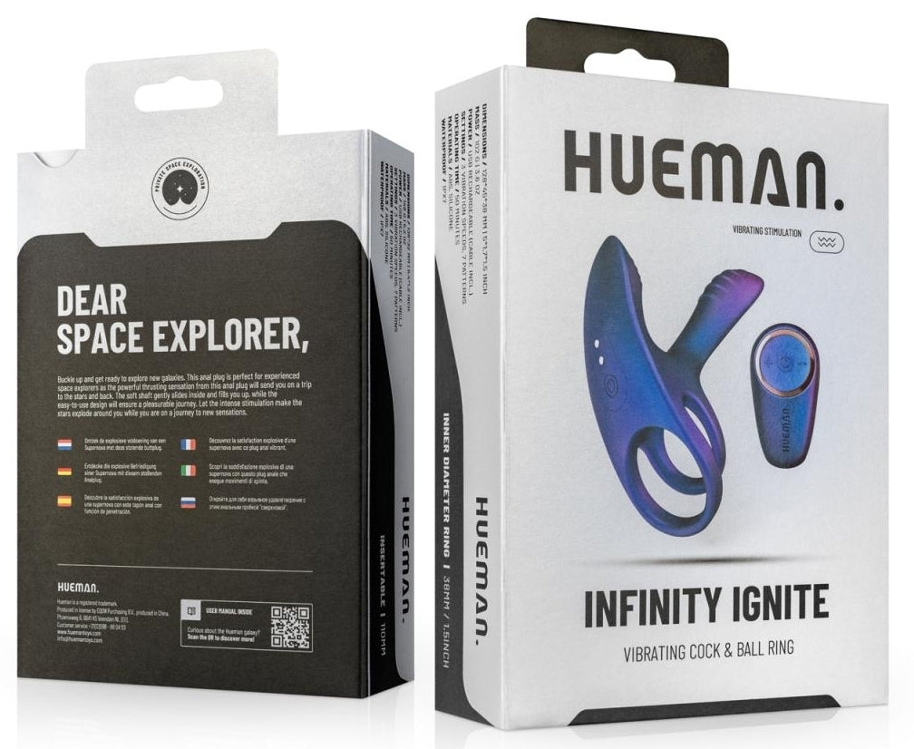 Cockring Embout pénien Infinity Ignite Hueman - Diamètre 38mm
