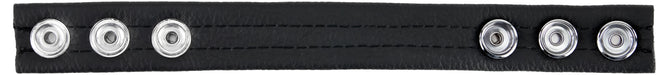 Cockring en cuir 3 Pressions Noir-Bleu