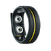 Cockring en cuir 3 Pressions Noir-Jaune