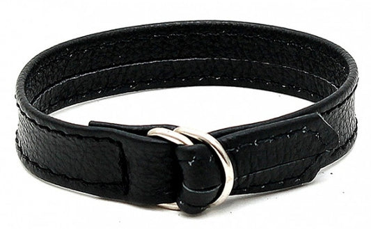 Cockring en cuir Line 11mm Noir