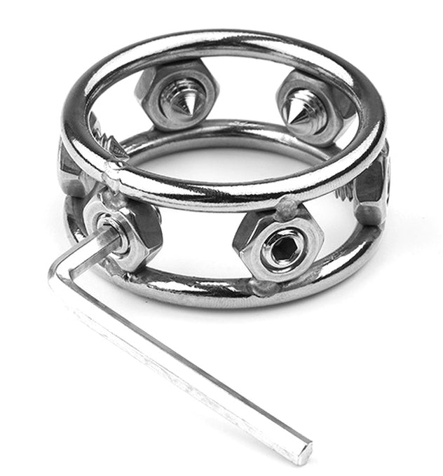 Cockring en métal avec Pics Spikes Steel