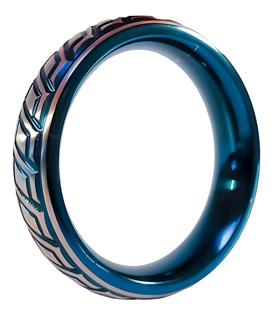 Cockring en métal Blue Wave