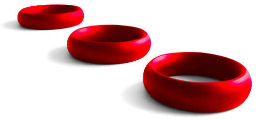 Cockring en métal Donut Strass Rouge