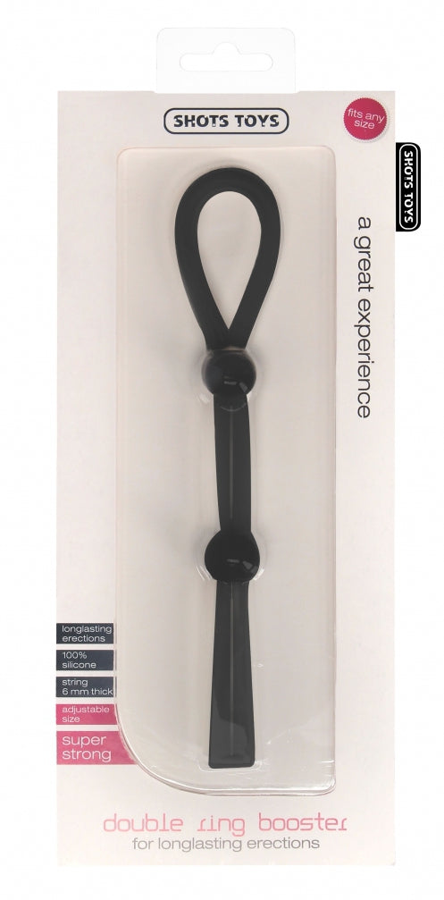 Cockring en silicone Double Ring Booster 20cm
