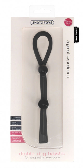 Cockring en silicone Double Ring Booster 20cm