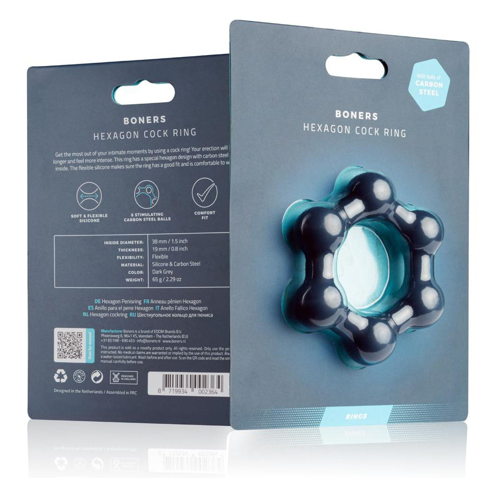 Cockring Hexagone avec boules