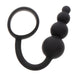 Cockring Plug anal Beads Ring 8.5 x 3.5 cm Noir