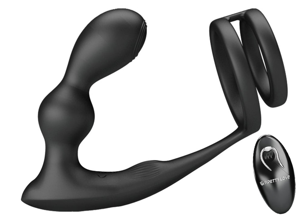 Cockring Plug Marshall Pretty Love 7.5 x 2.7 cm Noir