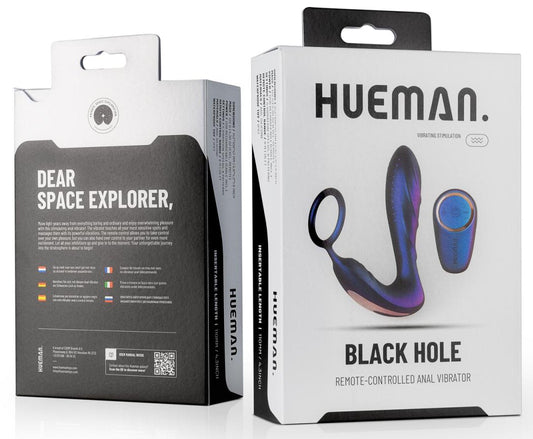 Cockring Plug vibrant Black Hole Hueman 11 x 3.3cm