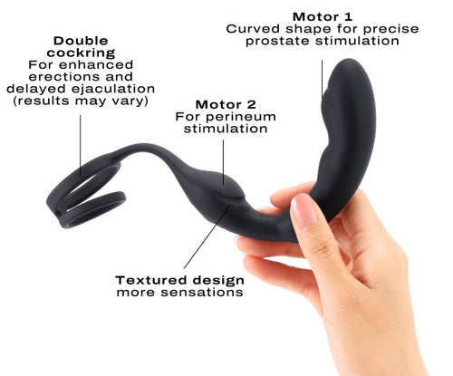 Cockring Plug Vibrant P-Ring Dorcel 9 x 3.7cm