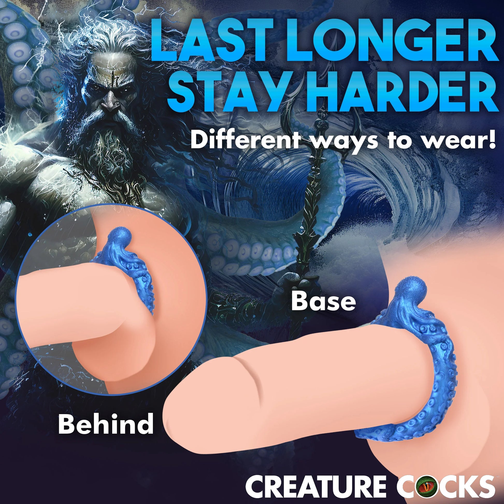 Cockring Poseidon's Octo-ring Bleu