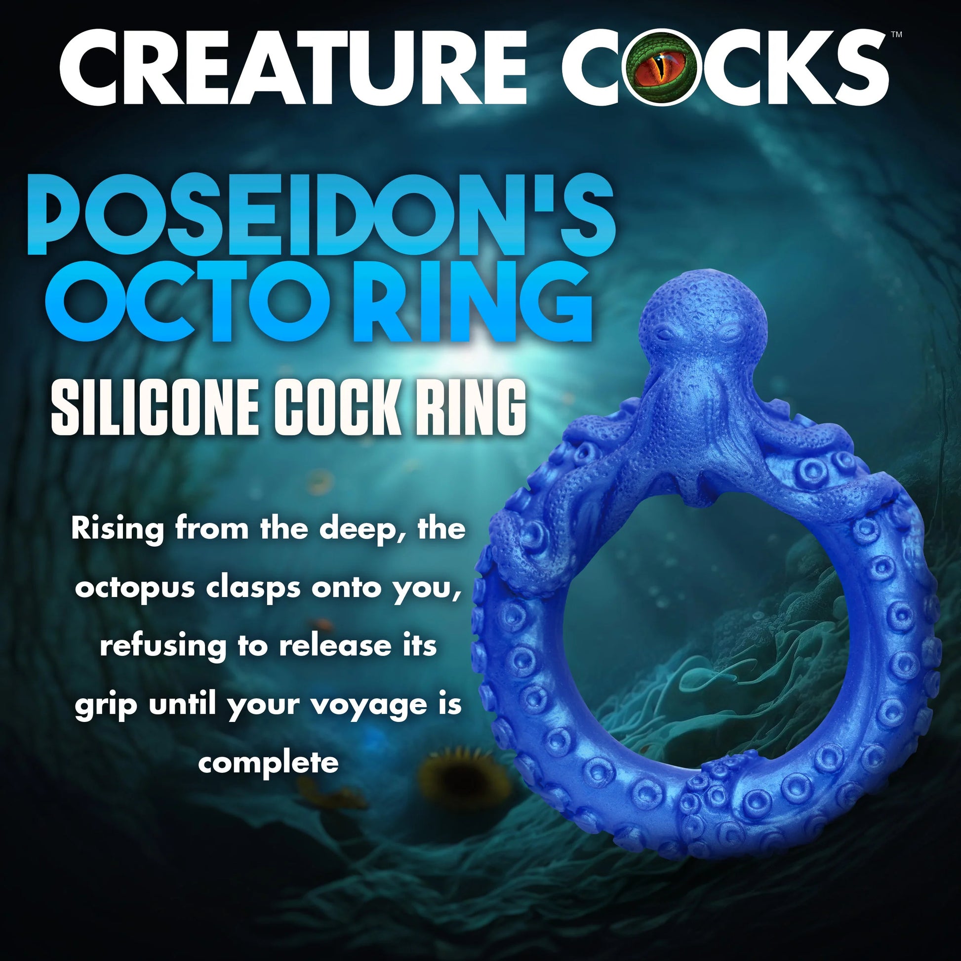 Cockring Poseidon's Octo-ring Bleu